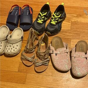 Pink Glitter Kids Loafers